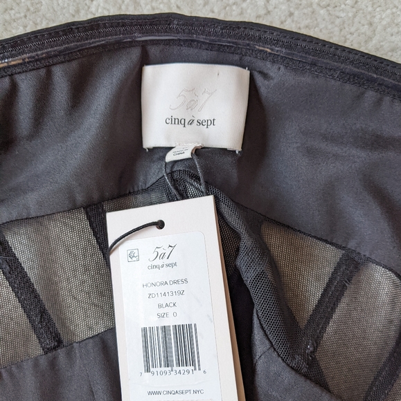 Cinq A Sept black strapless Honora dress NWT size 0 - Picture 5 of 6
